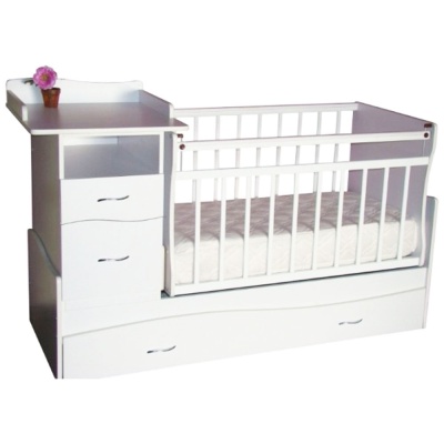 Кроватка-трансформер Островок уюта Чунга-Чанга, маятник поперечный (белый) Кроватка-трансформер Островок уюта Чунга-Чанга, маятник поперечный (белый)